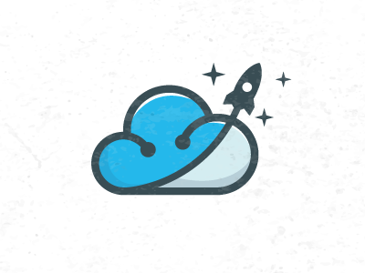 Rocket cloud logo design