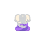 Elephant Monk character logo design