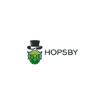 hopsby hop with hat logo design