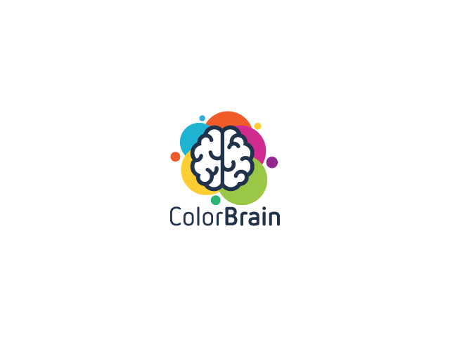 Colorful Brain logo design