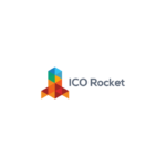 colorful rocket logo design poly
