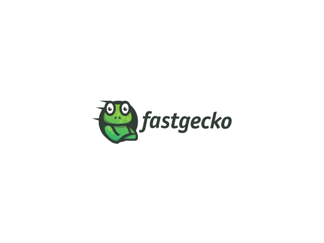 fastgecko frog logo design