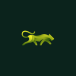 green panther logo design