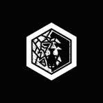 lion logo design in polygon