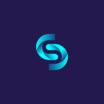 blue modern S logo design