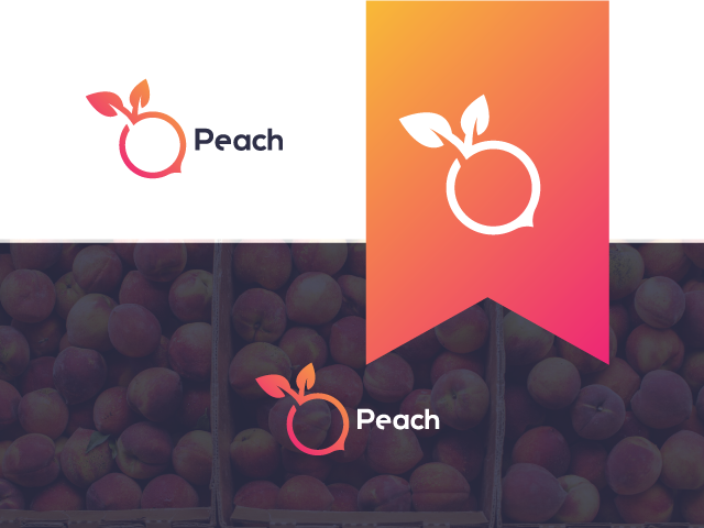 peach logo design