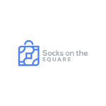 suitase socks on the box logo design