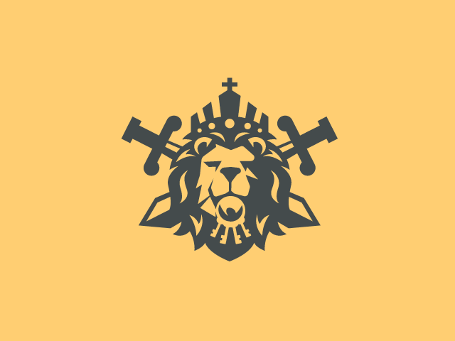 Lion with the crown crossed swords and keys