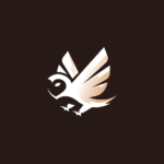 Owl logo with spread wings