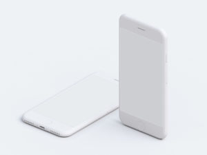 iPhone mockup white