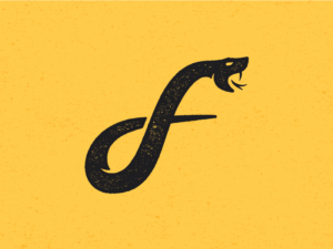 Snake in letter F