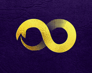 Gold infinity logo