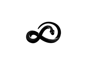 Black infinity snake logo