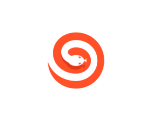 Red target snake logo