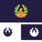Colorful bird logo design