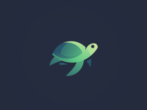 modern gradient turtle logo