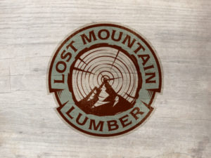 Lost Mountain Lumber vintage logo design