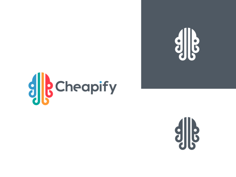 cheapify octopus logo design