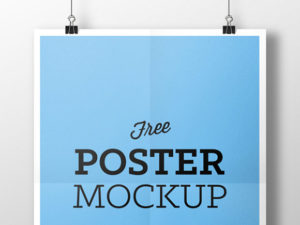 free psd poster mockup