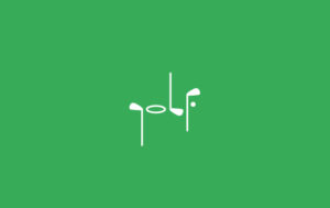 golf club minimalist logo design idea