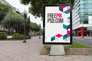 graphicghost free bus stop poster mockup