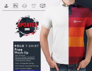 free polo t-shirt mockup tempate