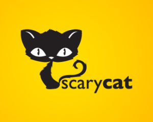 scary cat logo design