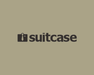 suitcase minimalist logo design 